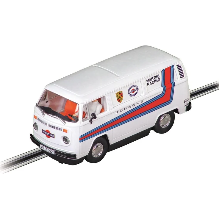 Carrera VW Bus T2b Martini Racing, Digital 132 Rennbahn Zubehör mit Front-, Heck- und Bremslichtern, Maßstab 1:32, bunt – Bild 1