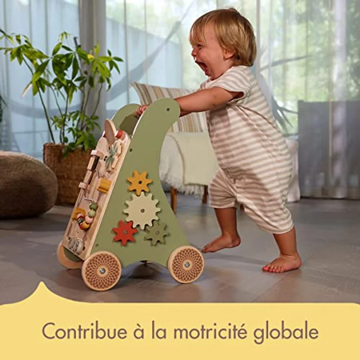 Tiny Love Holz Baby Lauflernwagen, 2-in-1 Activity Baby Lauflernhilfe, 12 interaktive Aktivitäten, motorische Fähigkeiten, kognitive Entwicklung, natürliches Design, 18+ Monate, Boho Chic - Preisvergleich – Bild 5