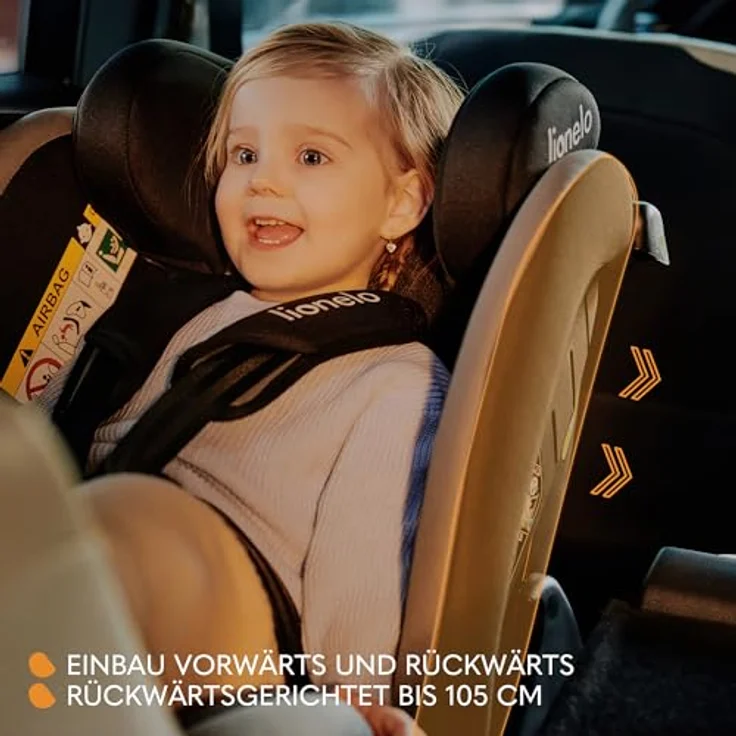 lionelo Autokindersitz AART I-SIZE, 4-in-1 Kindersitz mit Memory Foam, grün – Bild 4