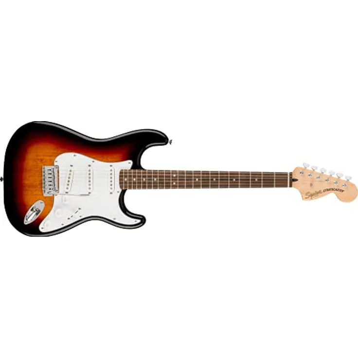 Squier Affinity Series Stratocaster IL, elektrische Gitarre in 3-Color Sunburst mit Single-Coil Tonabnehmern und 2-Punkt-Tremolo – Bild 1
