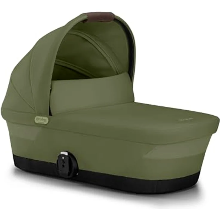 CYBEX Gold GAZELLE S Cot Kinderwagenaufsatz, für Neugeborene bis 6 Monate, Moss Green, mit XXL-Sonnenverdeck und Tragegriff – Bild 2
