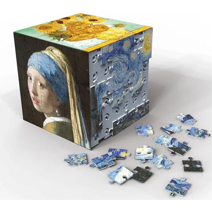 Educa 3D Puzzle Kunst, Puzzle-Würfel mit 216 Teilen, inkl. 6 Puzzles mit 36 Teilen, ab 6 Jahren – Bild 2