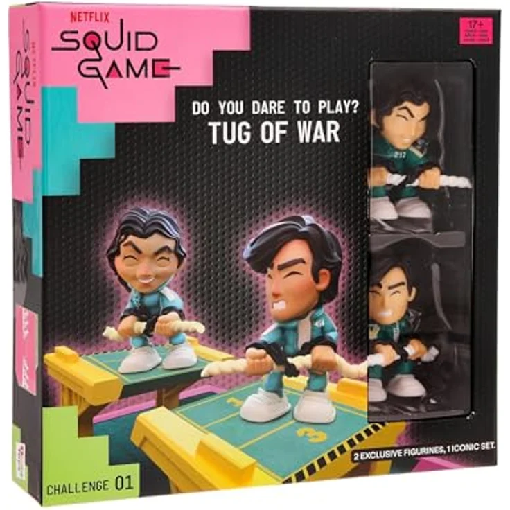 Squid Game Tug of War Challenge (70111), Brettspiel mit 2 exklusiven Figuren und Mini-Set, für 2 Spieler ab 17 Jahren – Bild 2
