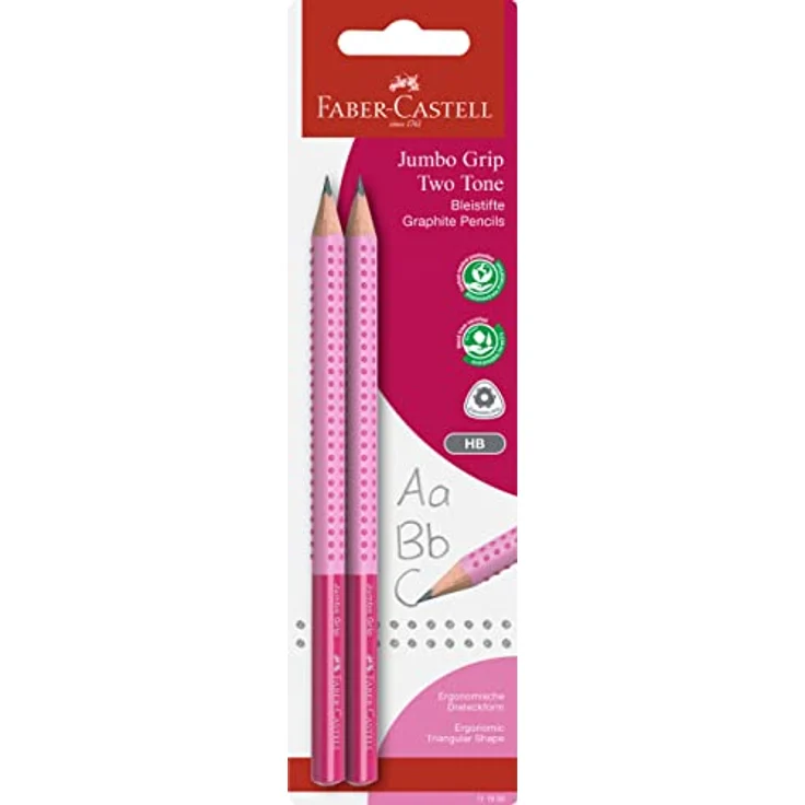 Faber-Castell Jumbo Bleistift Grip Two Tone, ergonomische Dreiecksform mit Soft Grip Zone – Bild 3