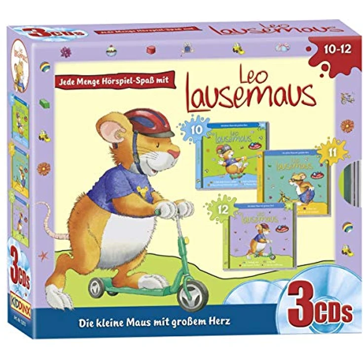 Kiddinx Hörspiel-CD Leo Lausemaus - 4. Box (F.10-12) - Süße Abenteuer mit Leo Lausemaus, 12 Folgen – Bild 2