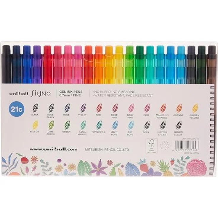 Posca Schreibstifte Roller Signo, Gel-Roller Set mit 21 Farben, wasserfest und lichtecht – Bild 3