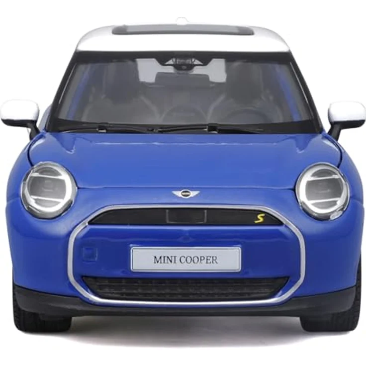 Maisto Mini Cooper SE 2024, 1/24 Modellfahrzeug in Blau, detailgetreue Nachbildung mit Öffnungsfunktionen – Bild 4