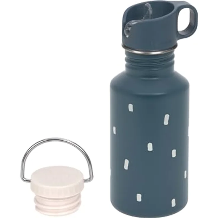 LÄSSIG Trinkflasche Edelstahlflasche BPA-frei 500ml Kinder Kita Kindergarten auslaufsicher mit Sporttrinkverschluss Stainless Steel Happy Prints midnight blue: Tests, Infos & Preisvergleich