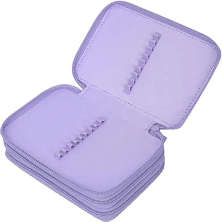 Baagl 3 Fach Federmäppchen Kuromi Fortune Dream, 20 × 13 × 9 cm, robustes Design mit elastischen Gummischlaufen – Bild 4