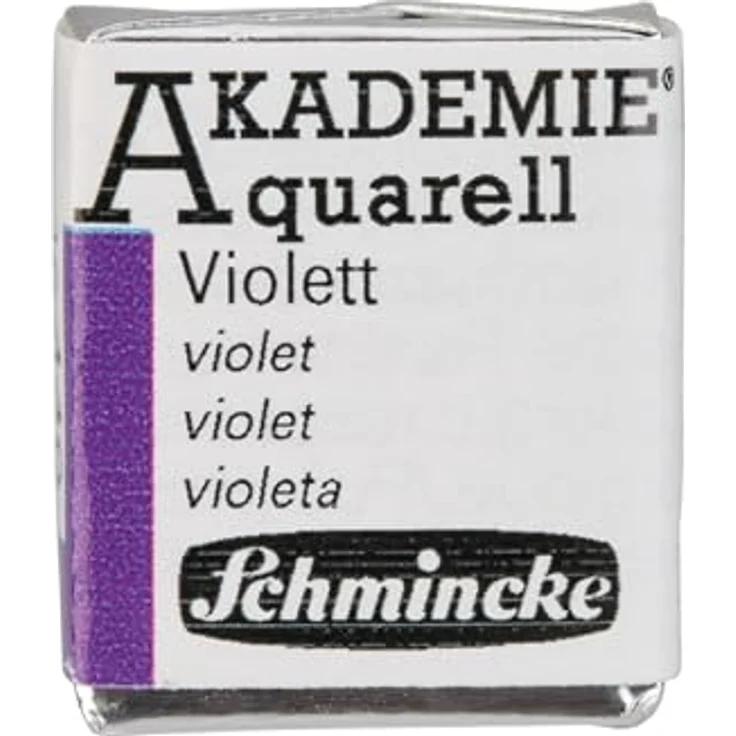 Schmincke AKADEMIE® Aquarellfarben, Violett 440, halbes Näpfchen, vegane Wasserfarbe mit hoher Lichtechtheit und brillanter Vermalbarkeit – Bild 1