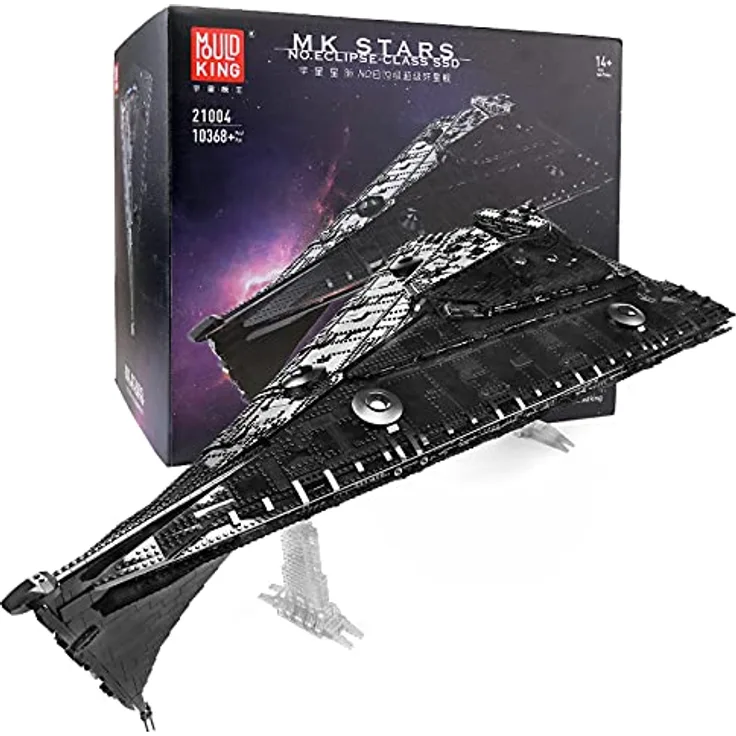 Mould King 21004 Dreadnought der Eclipse-Klasse, Modellbausteine für große Raumschiffe, 112 x 72 x 53 cm, kompatibel mit -Technologie, detailliertes Schlachtschiff-Design