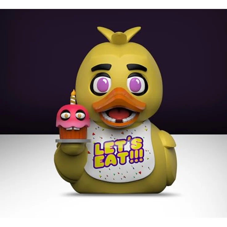TUBBZ Erstausgabe: Five Nights at Freddy's- Chica Cosplaying-Gummiente Vinylfigur, 9 cm groß, für Fans von FNAF-Merchandise, in Badewannen-Vitrine – Bild 4