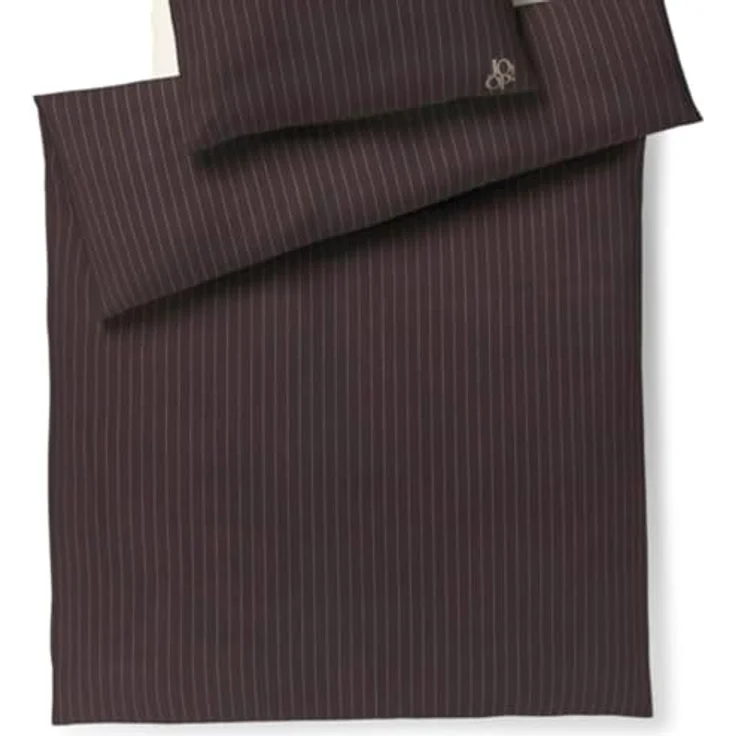 Joop! Bettwäsche Soft Stripes 45003 77, Flanell Mocca Braun mit Nadelstreifen, 135 cm x 200 cm, atmungsaktiv und pflegeleicht – Bild 3