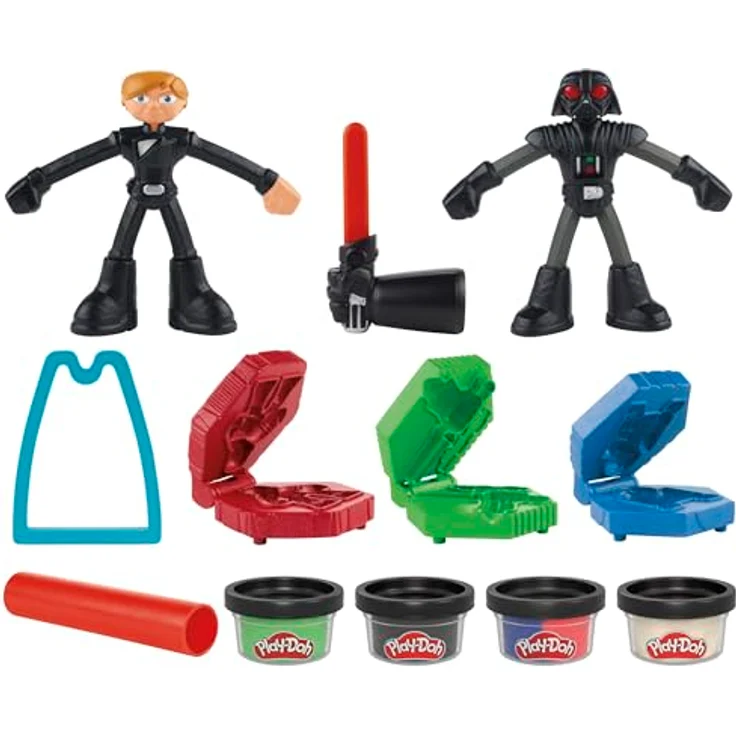 Hasbro Play-Doh Star Wars Galaktische Knet-Abenteuer, Knetset mit Lightsaber-Formen und Star Wars-Thema – Bild 1