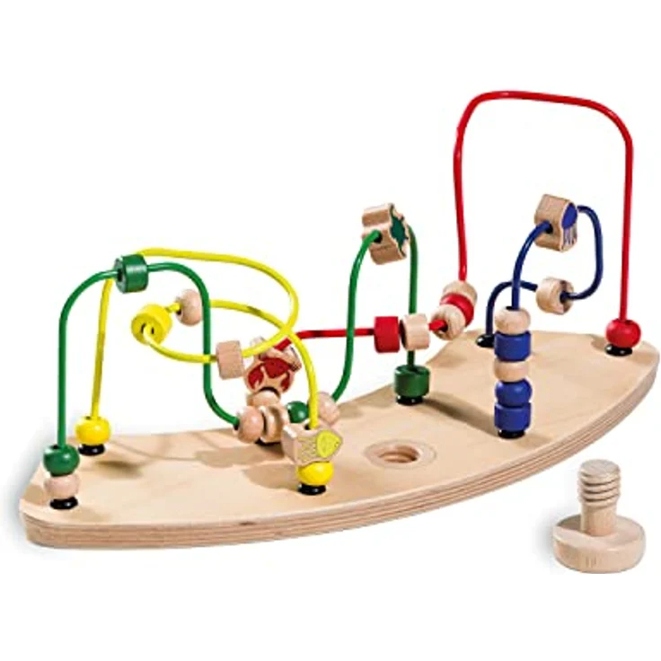 hauck Play Moving, Water Animals - Motorikschleife ab 12 Monaten, Kompatibel mit Play Tray Spielbrett für Alpha+, Beta+ und Arketa Holzhochstuhl, Baby Holz Spielzeug Fördert Auge Hand Koordination – Bild 4