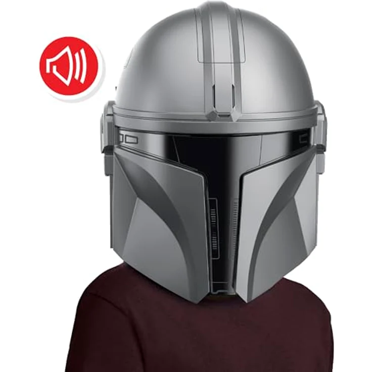 Star Wars elektronische Mandalorianer Maske, Kostümzubehör mit Soundeffekten & Sätzen für Kinder ab 5 Jahren, verstellbarer Riemen, Batterien enthalten – Bild 4
