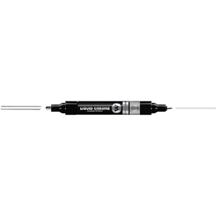 Molotow Flüssiger Chrom-Marker mit zwei Spitzen, Spiegeleffekt, Doppelspitze, 1,5 und 4 mm Federstärke – Bild 3