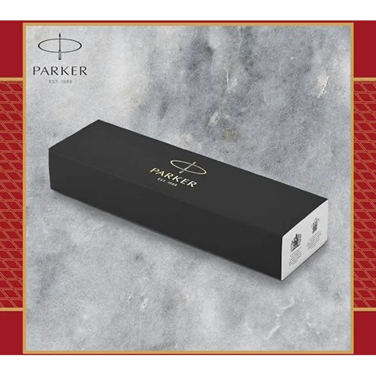 Parker IM Premium G.C. M, Kugelschreiber mit goldfarbenem Zierring und mattrotem Schaft, Schreibfarbe Blau, Nachfüllbar in Geschenkschachtel – Bild 5