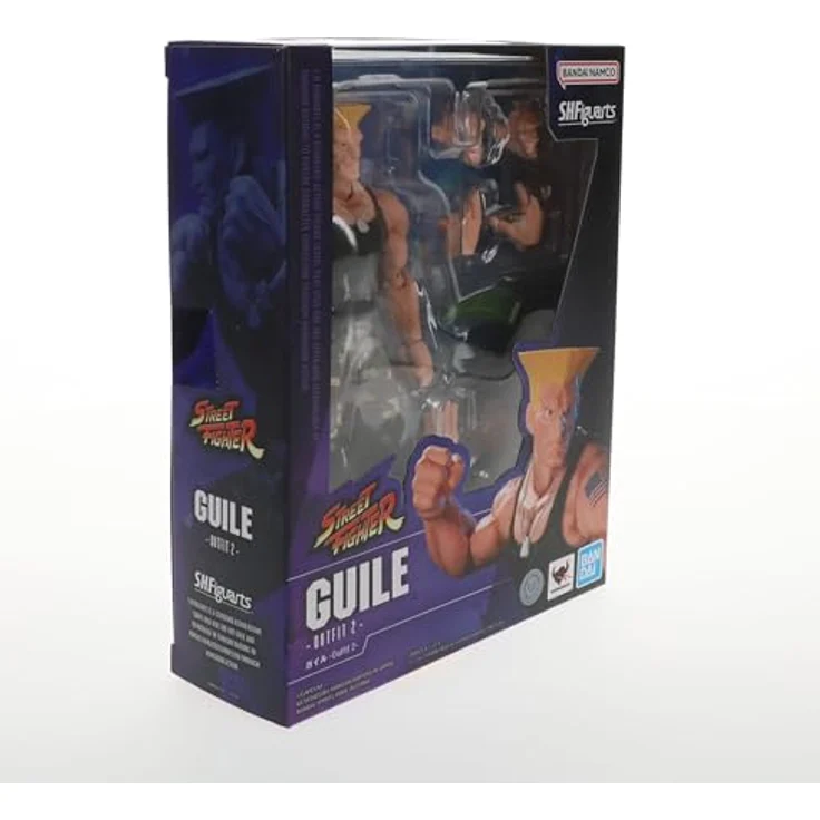TAMASHII NATIONS Street Fighter Guile - Outfit 2, S.H.Figuarts Actionfigur mit zwei optionalen Ausdrücken und Sonic Boom-Effekt-Set – Bild 3