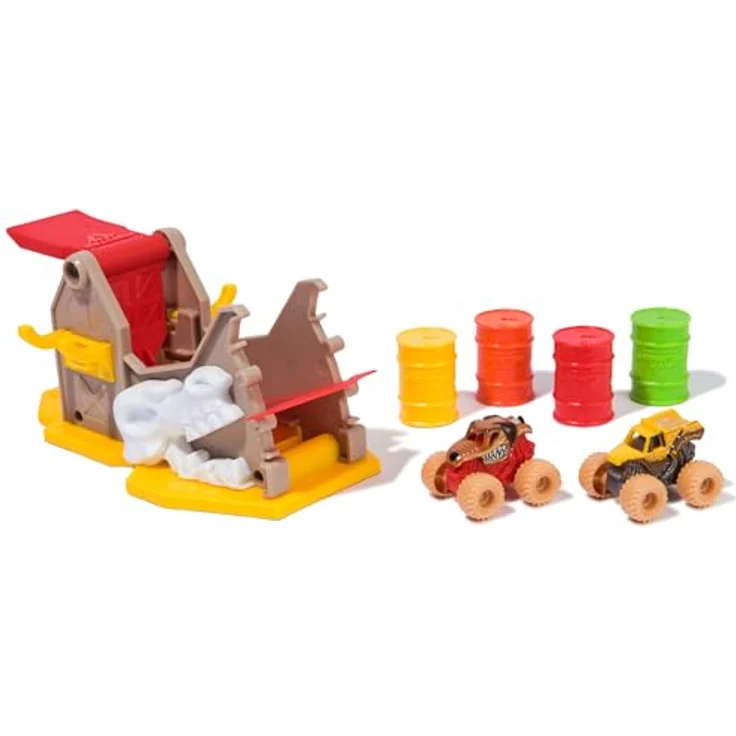 Monster Jam Mini 1:87 Launchers Playset, mit 2 Mini Monster Jam Trucks und verstellbarer Rampe – Bild 2