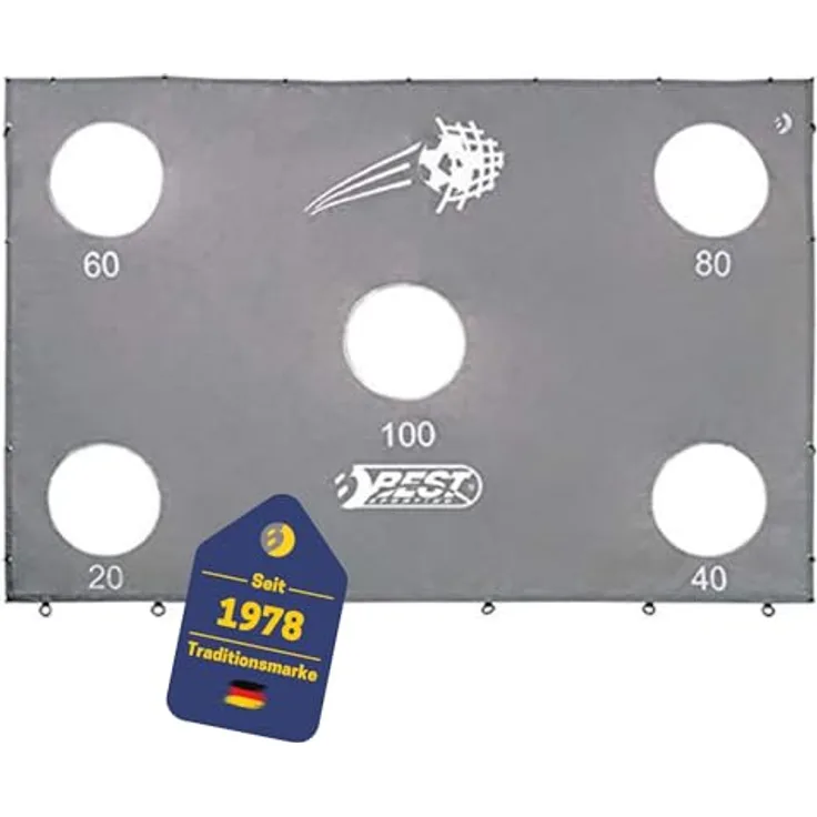 BEST SPORTING Torwand 280 x 187 cm mit 5 Schusslöchern, wetterfestes Outdoor-Trainingsgerät für Fußballtore 300 x 205 cm