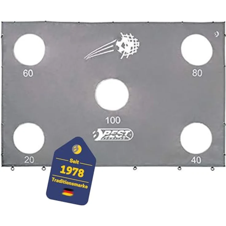 BEST SPORTING Torwand 280 x 187 cm mit 5 Schusslöchern, wetterfestes Outdoor-Trainingsgerät für Fußballtore 300 x 205 cm – Bild 1