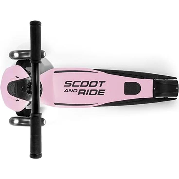 Scoot and Ride Highwaykick 5 Kickboard mit LED Kinderroller Scooter, Rose - Höhenverstellbar und abnehmbare Lenkstange, geeignet ab 5 Jahren – Bild 3