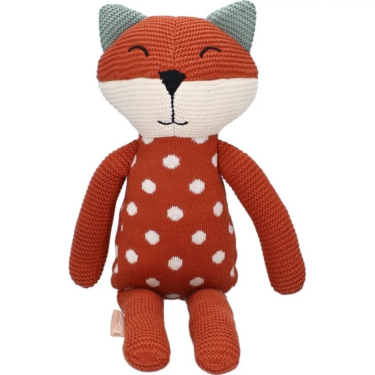 Kidzroom Cuddle Me Tight Fuchs Charlie 44 cm – Kuscheliger Abenteuer-Fuchs für Kinder, braun mit weißen Punkten