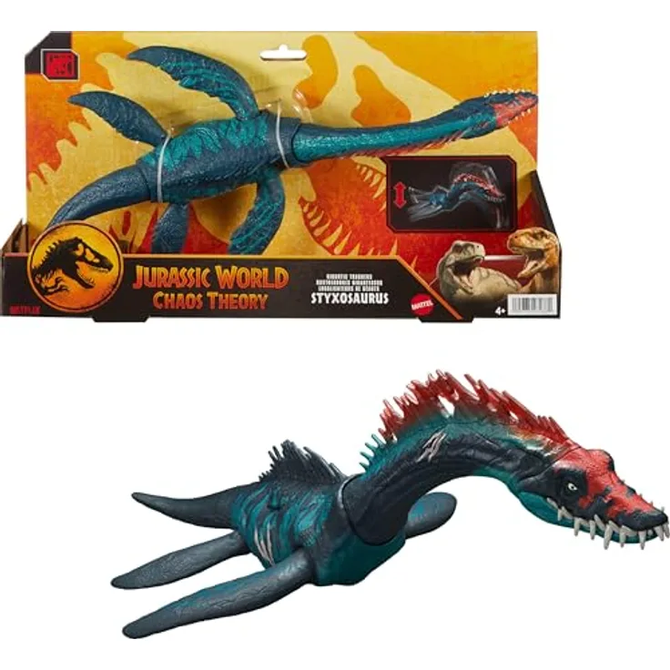 Mattel® Actionfigur Jurassic World Gigantic Trackers Styxosaurus, ca. 35,3 cm lang mit dramatischen Angriffsbewegungen und dekorativem Design