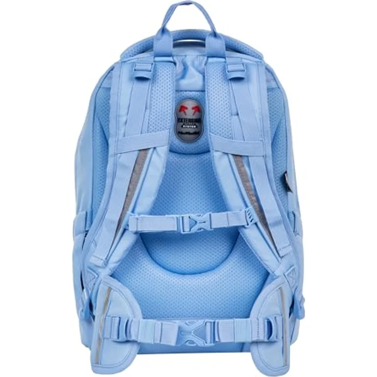 McNeill Schulrucksack MILO, hellblau, mit gepolsterten Rückriemen, Air-Flow Rückensystem und Organizer-Fächern – Bild 3