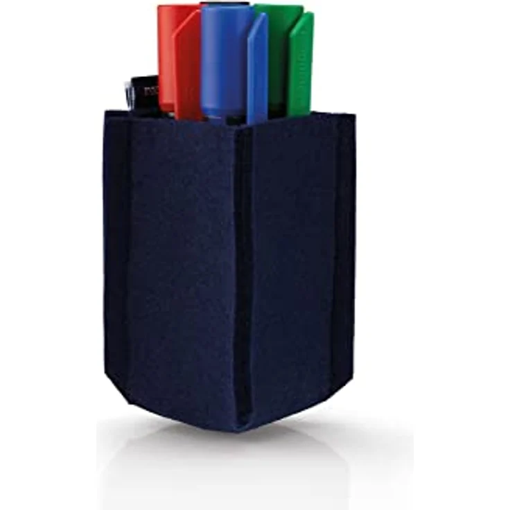 magnetoplan magnetoTray ecoAware Small, Blauer magnetischer Stifteköcher aus recycelten PET-Flaschen, 6 x 10 x 6 cm – Bild 3