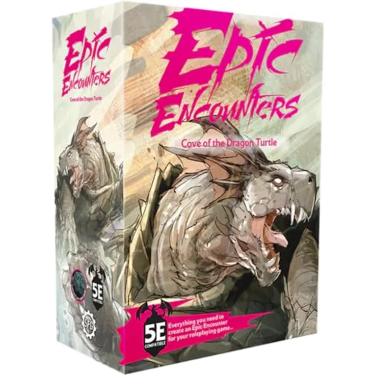 Steamforged Games Epic Encounters: Cove of The Dragon Turtle, Begegnungsset mit Drachenschildkröte, inklusive Spielmatte und Abenteuerbuch, für 2+ Spieler, 120-360 Minuten Spielzeit – Bild 1