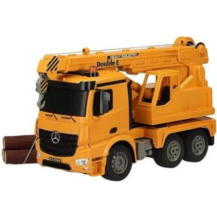 Bruder Funkwagen Mercedes Arocs Kran E526, Ferngesteuertes Fahrzeug 1:20 mit 360° drehbarer Säule und Akku, 27MHz