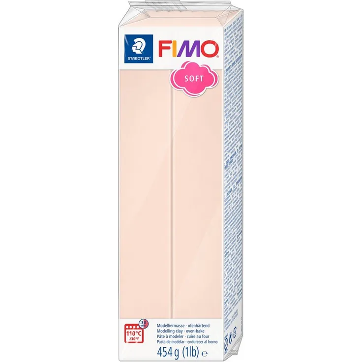 STAEDTLER Modelliermasse STAEDTLER FIMO soft 8021 Modelliermasse - 454 g, weiche Modelliermasse für Einsteiger und Hobbykünstler, 11 leuchtende Farben
