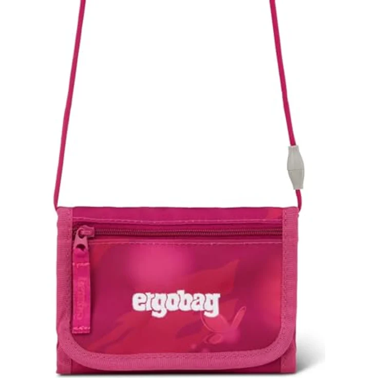 ergobag Brustbeutel, Mini Portemonnaie mit Sichtfenster, Kleingeldfach, verstellbarer Umhängeschlaufe, recyceltes Material für Kinder – Bild 1