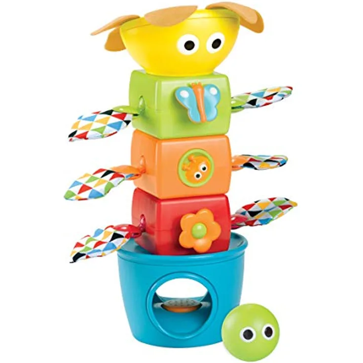 Yookidoo Stack Flap 'N' Tumble Stapelturm Blau strahlend