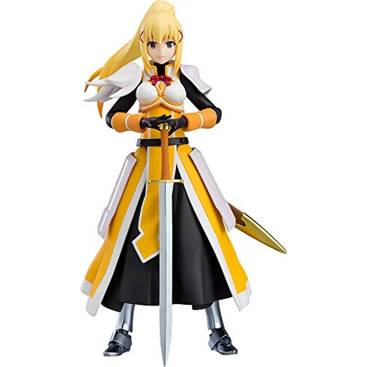 Max Factory Kono Subarashii: Sekai ni Shukufuku Wo!: Darkness Figma Actionfigur mit beweglichen Gelenken, drei Gesichtsplatten, Schwert und beweglichem Ständer – Bild 1