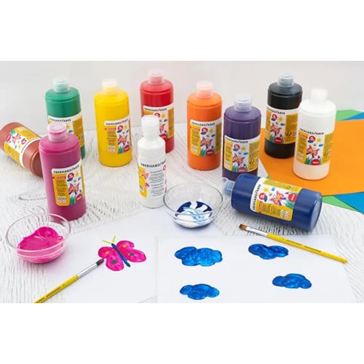 Eberhard Faber Transparentmalfarbe EFA Cromix pink, 500 ml, ungiftige Bastelfarbe für kinderfreundliche Kreativprojekte – Bild 3