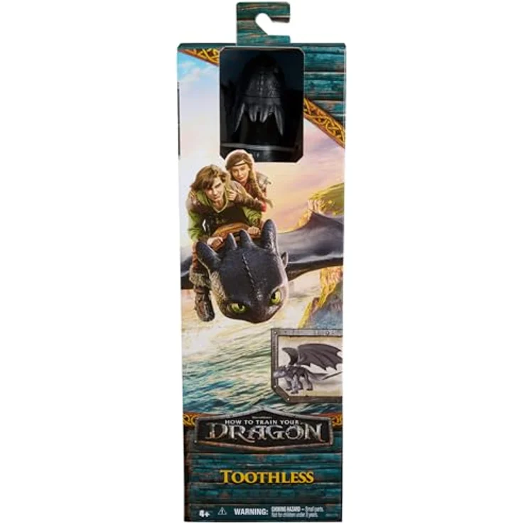 Dreamworks Dragons, Chimuelo Action-Figur, 30,5 cm große Drachen-Sammelfigur mit beweglichen Flügeln und Beinen, Spielzeug für Kinder ab 4 Jahren – Bild 2