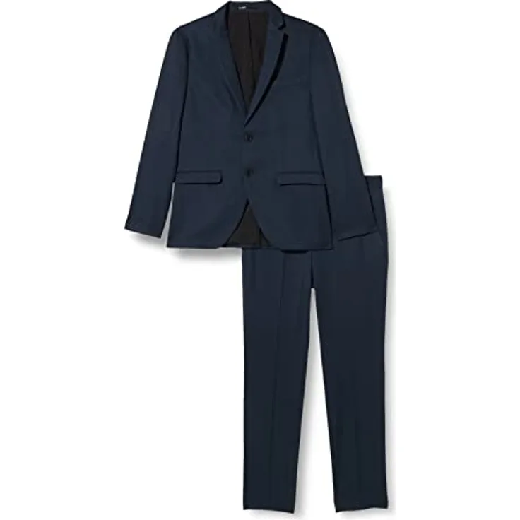 Jack & Jones Anzug JPRCOSTA SUIT mit fallendem Revers, Dark Navy Fit: SUPER SLIM FIT