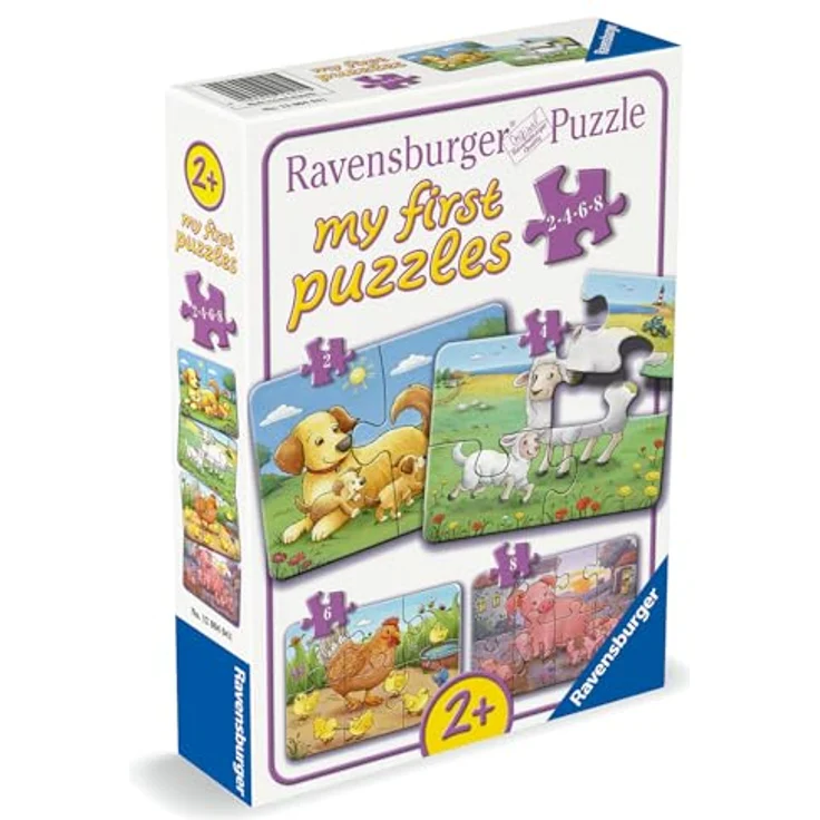 Ravensburger Kinderpuzzle Kleine Bauernhoftiere, My First Puzzle mit 2, 4, 6, 8 Teilen für Kinder ab 2 Jahren, stabile Pappe, 21 x 15 cm – Bild 4