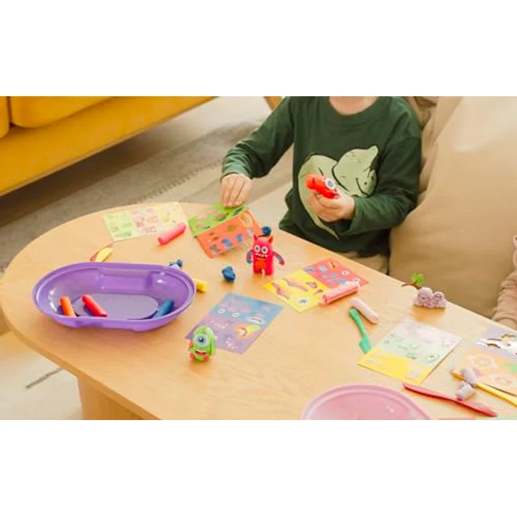 Jovi Play&Fun ALIENS Knete, 24 Tabletten à 15 g mit 3 Schablonen, 3 Modellierwerkzeugen, ungiftig, für Kinder ab 3 Jahren – Bild 4