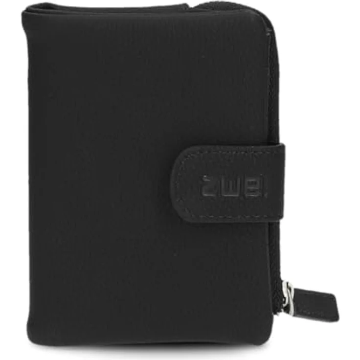 Zwei Mademoiselle Geldbörse, 10 cm, Kinderportemonnaie aus Nubuk in schwarz, 100% Polyurethan – Bild 2