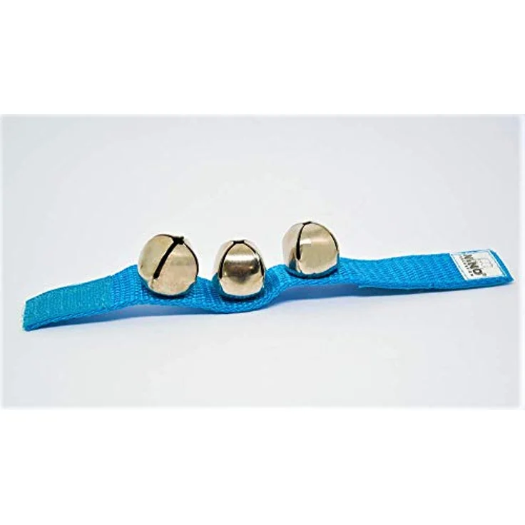 Nino Nino961B, Schellenband in Blau mit Nylonband und 3 Stahlschellen, Klettverschluss – Bild 5