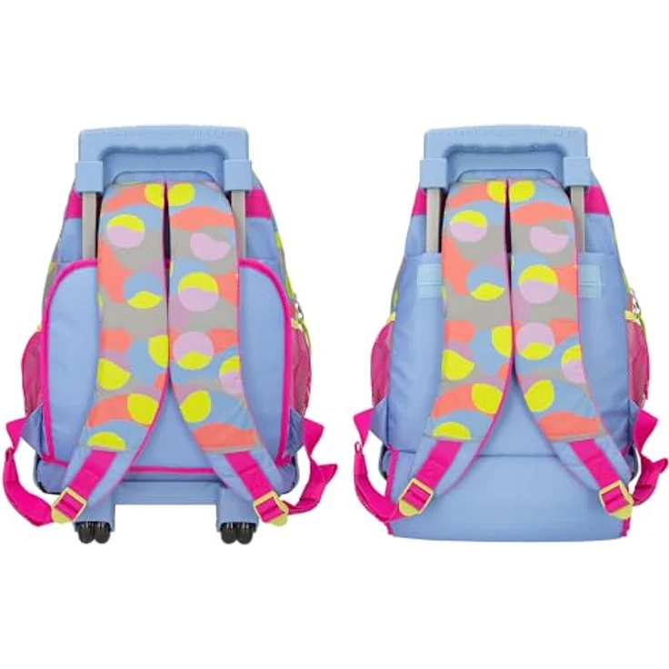 Depesche TOPModel Schoolbackpack Trolley FLASH, Kindergartenrucksack mit Reflektormaterial, lilafarben, 28 Liter Volumen, integrierter Trolley mit Teleskopgriff – Bild 6