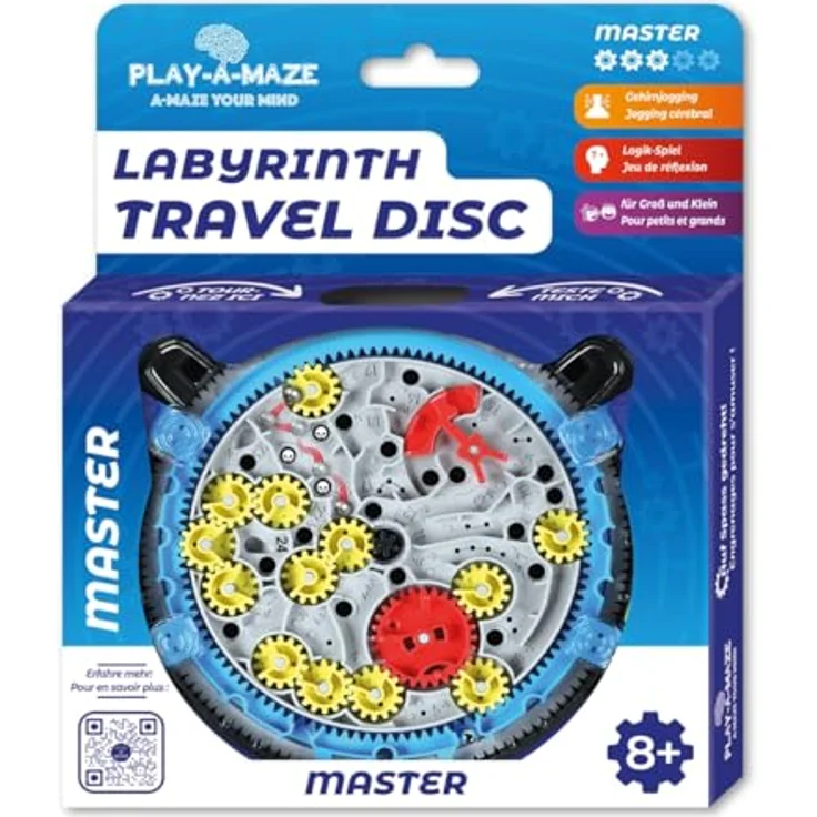 Carletto Labyrinth Travel Disc MASTER, interaktives Brettspiel zur Förderung von Konzentration und Geschicklichkeit – Bild 4