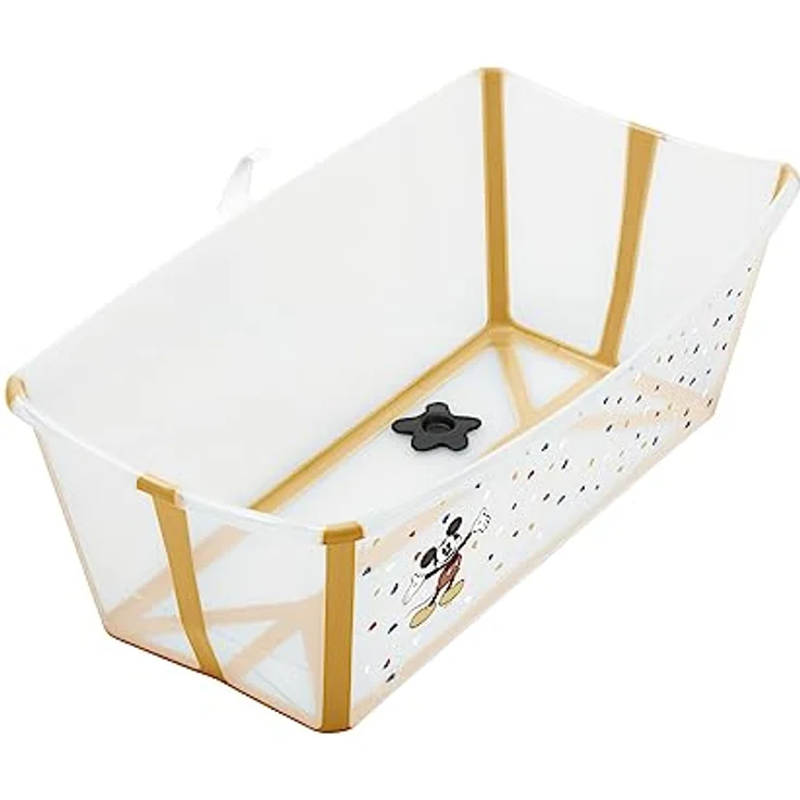 Stokke Flexi Bath, Mickey Celebration - Faltbare Babybadewanne - Leichte Konstruktion, robust & einfach zu verstauen - Bequem für zuhause oder auf Reisen - Ideal für Neugeborene und Babys – Bild 1