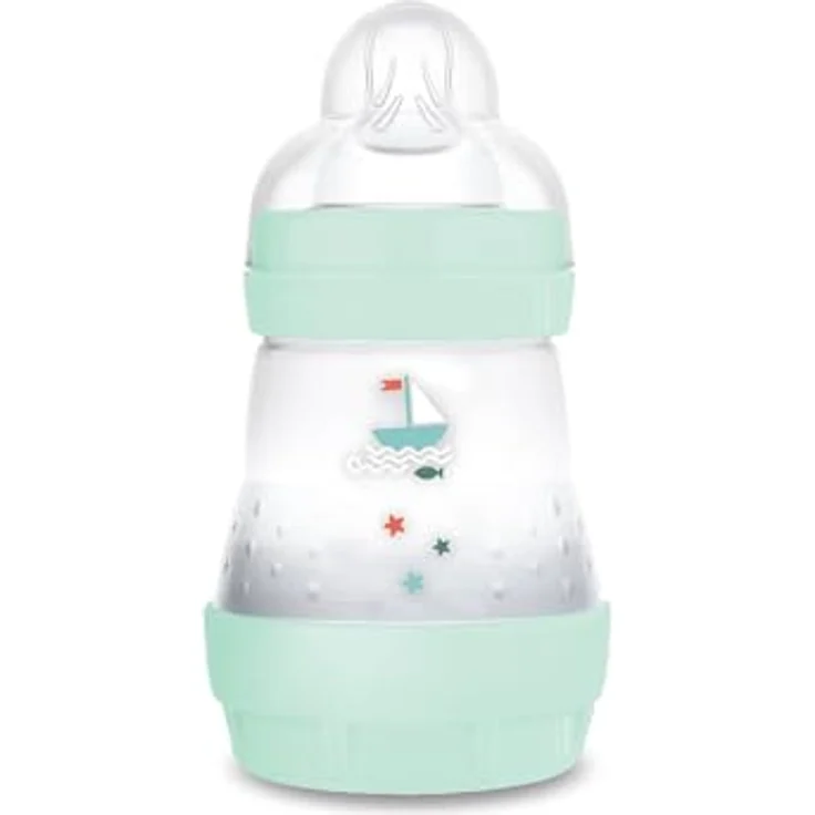 MAM Easy Start Anti-Colic Babyflasche (160 ml), Milchflasche mit Bodenventil gegen Koliken & Sauger Größe 1, 0+ Monate, Segelboot – Bild 1
