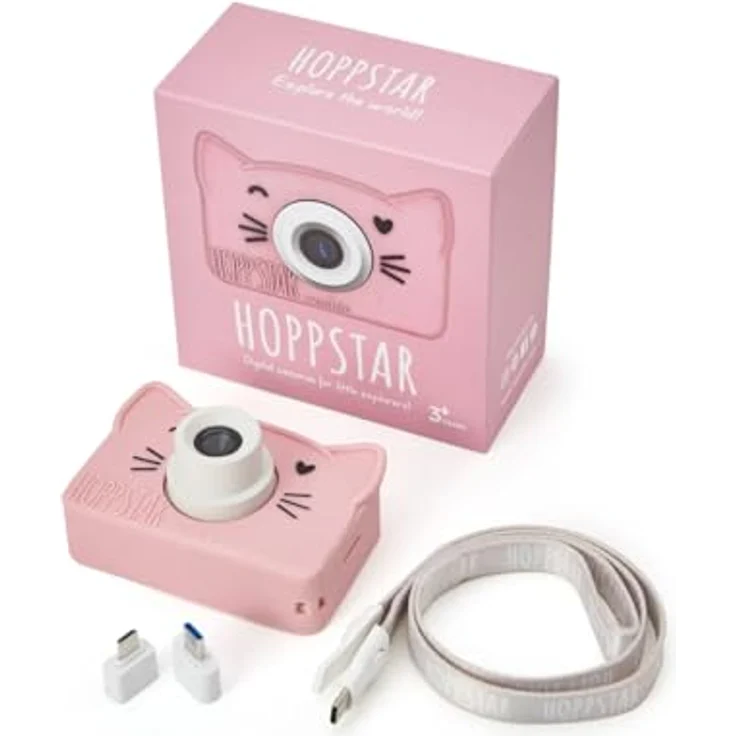 Hoppstar Rookie Digitalkamera, Kinderkamera mit 3 MP Auflösung, 16 GB Speicher, abnehmbare Silikonhülle, Fotorahmen und Fotofilter – Bild 2