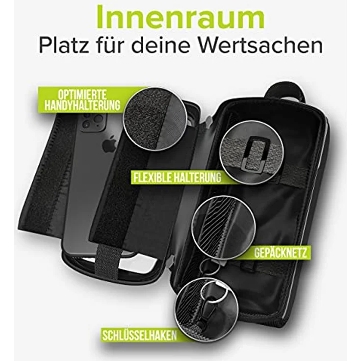 VELMIA Fahrrad Rahmentasche Wasserdicht - Fahrrad Handyhalterung ideal zur Navigation - Fahrradtasche Rahmen, Fahrrad Handytasche, Fahrradzubehör – Bild 4